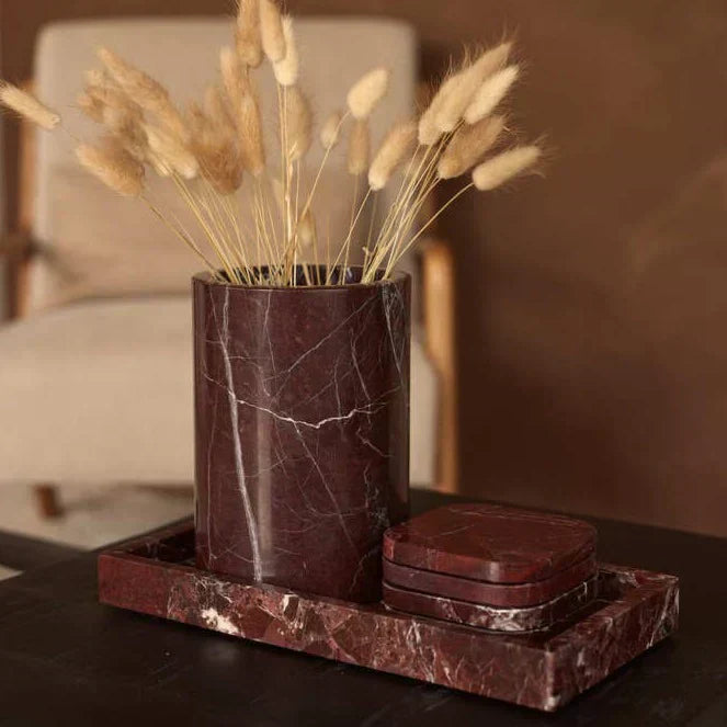 vaas/wijnkoeler rood Ø12x18 cm