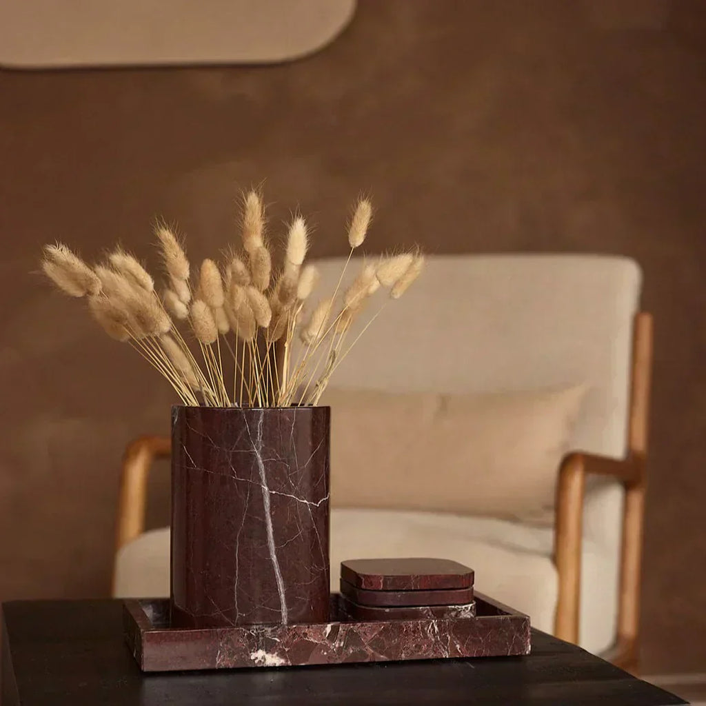 vaas/wijnkoeler rood Ø12x18 cm